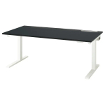 Письменный стол с регулировкой по высоте - IKEA MITTZON/МИТТЗОН ИКЕА, 160х80х62-126 см, белый/черный