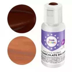 Краситель гелевый GLEB (CAKE) COLORS 104 Шоколадный (CHOCOLATE BROWN), 20 г