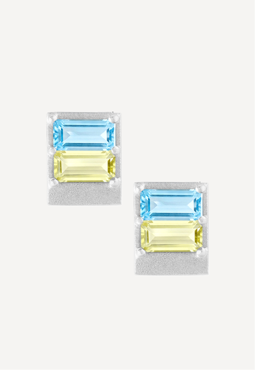 Серьги из серебра "Горные просторы"