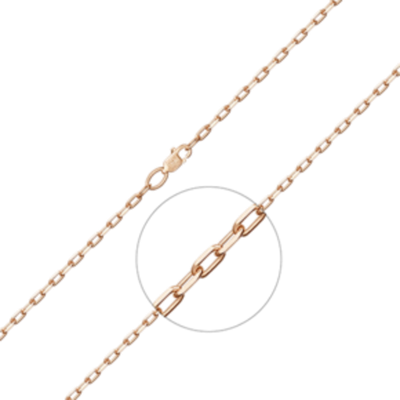 Цепь из красного золота (плетение якорное удлинённое) Артикул: 21-4103-060-1110-17