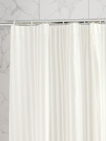 Шторка для ванной DeNASTIA mat stripe 180x200 ПЕВА, белый