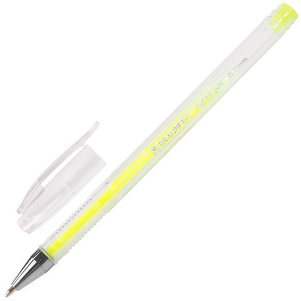 Ручки гелевые BRAUBERG "Jet", НАБОР 6 ЦВЕТОВ, НЕОНОВЫЕ, узел 0,7 мм, линия письма 0,5 мм, 141034