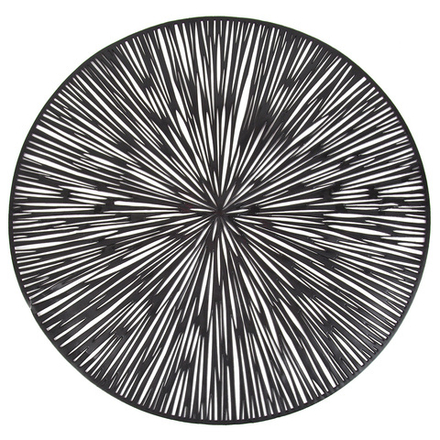 Салфетка сервировочная (плейсмат) "Аjouré" (черная) d=38см. (min4) (упаковочный пакет)