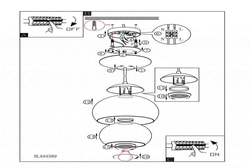Подвесной светильник Eglo Rocamar 94589