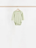 Боди с длинным рукавом для малышей Next N95-304, 7 шт., Белый, Розовый, Салатовый