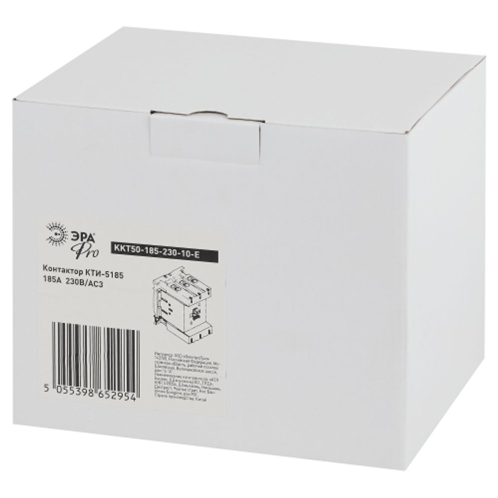 Контактор КТИ-5185 ЭРА PRO KKT50-185-230-10-E 185А 230В/АС3
