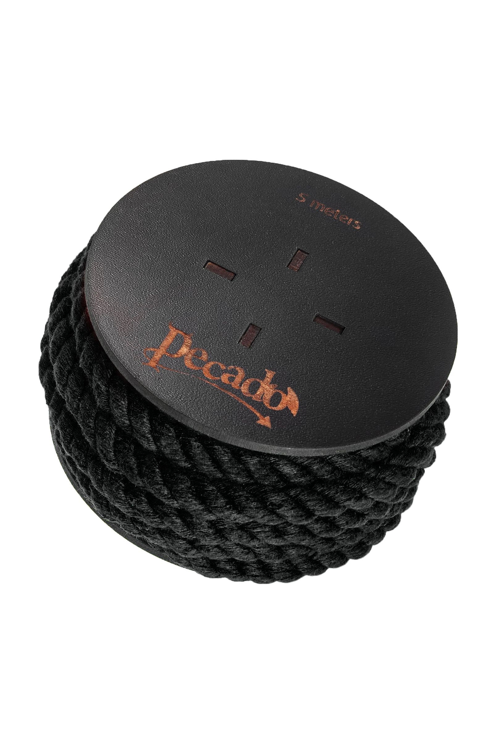 Черная веревка для шибари на катушке - 5 м. (Цвет: черный)