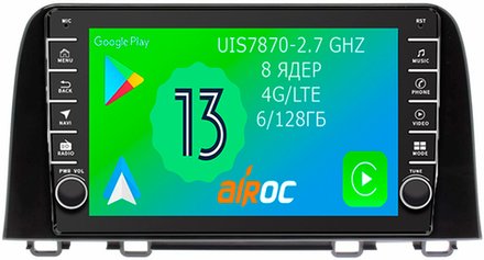 Магнитола для Honda CR-V 2017+ - Airoc AB-1914 (кнопки и крутилки), Android 13, TS20, 6/128Гб, SIM-слот, CarPlay
