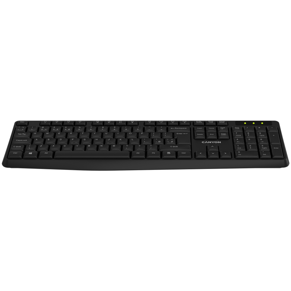 CANYON keyboard KB-W01 RU Wireless Black