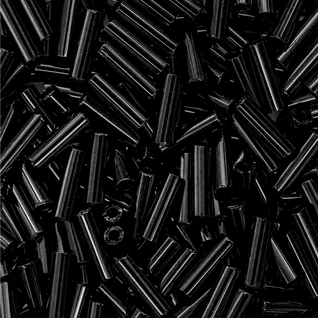 Японский бисер TOHO Bugle (стеклярус) 6mm (№49), непрозрачный глянцевый