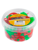 Твистер несъедобный Helios Credo 3,35"/8,5 см White & Green 100шт. (HS-11-016-N)