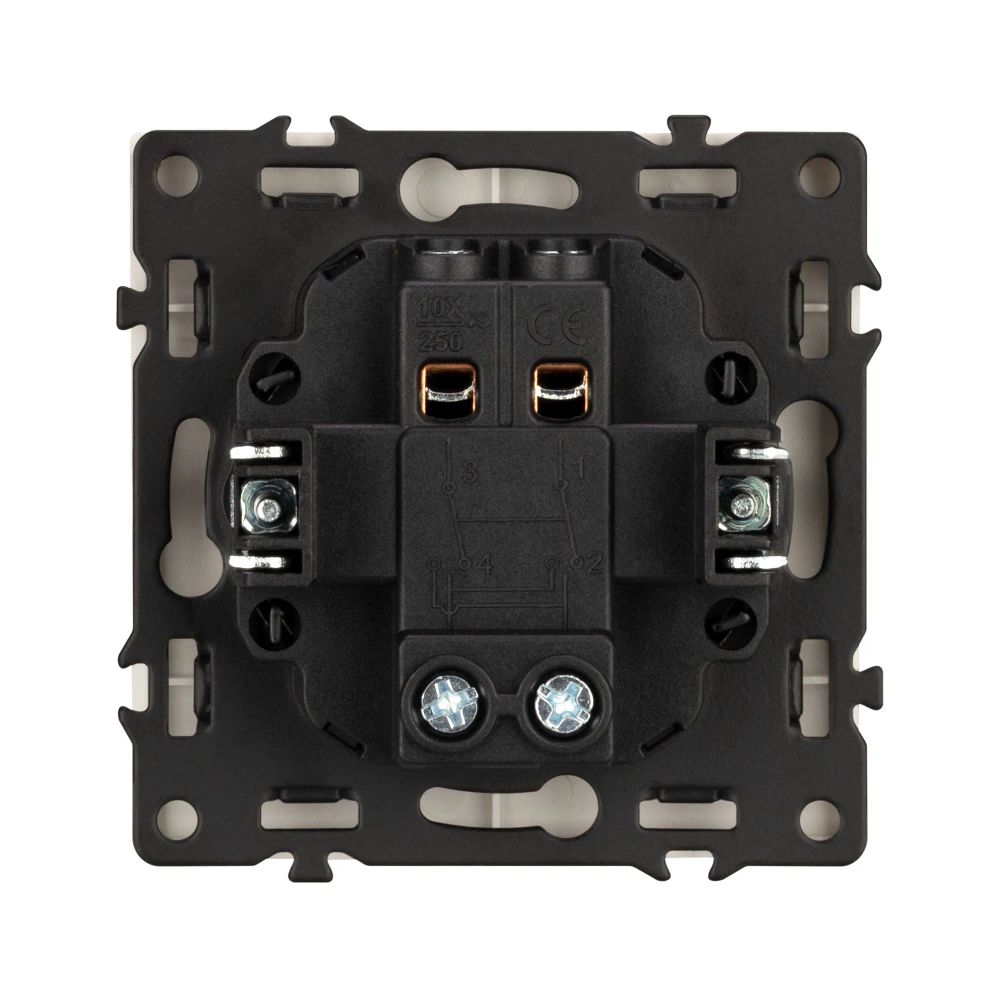 Механизм выключателя одноклавишный перекрёстный SWT-NOBE-MKX1-SFPL-WH (230V, 10A) (Arlight, Белый кварц) 054234