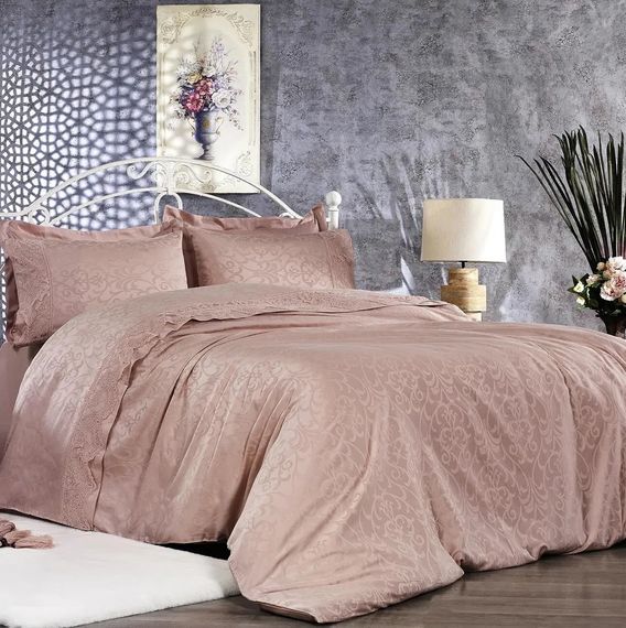 Постельное белье BOLERO жаккард пудра жаккард deluxe GRAZIE HOME Турция