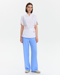 Брюки свободные медицинские женские Йошо, скайблю