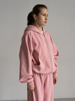 Костюм худи + брюки розовый