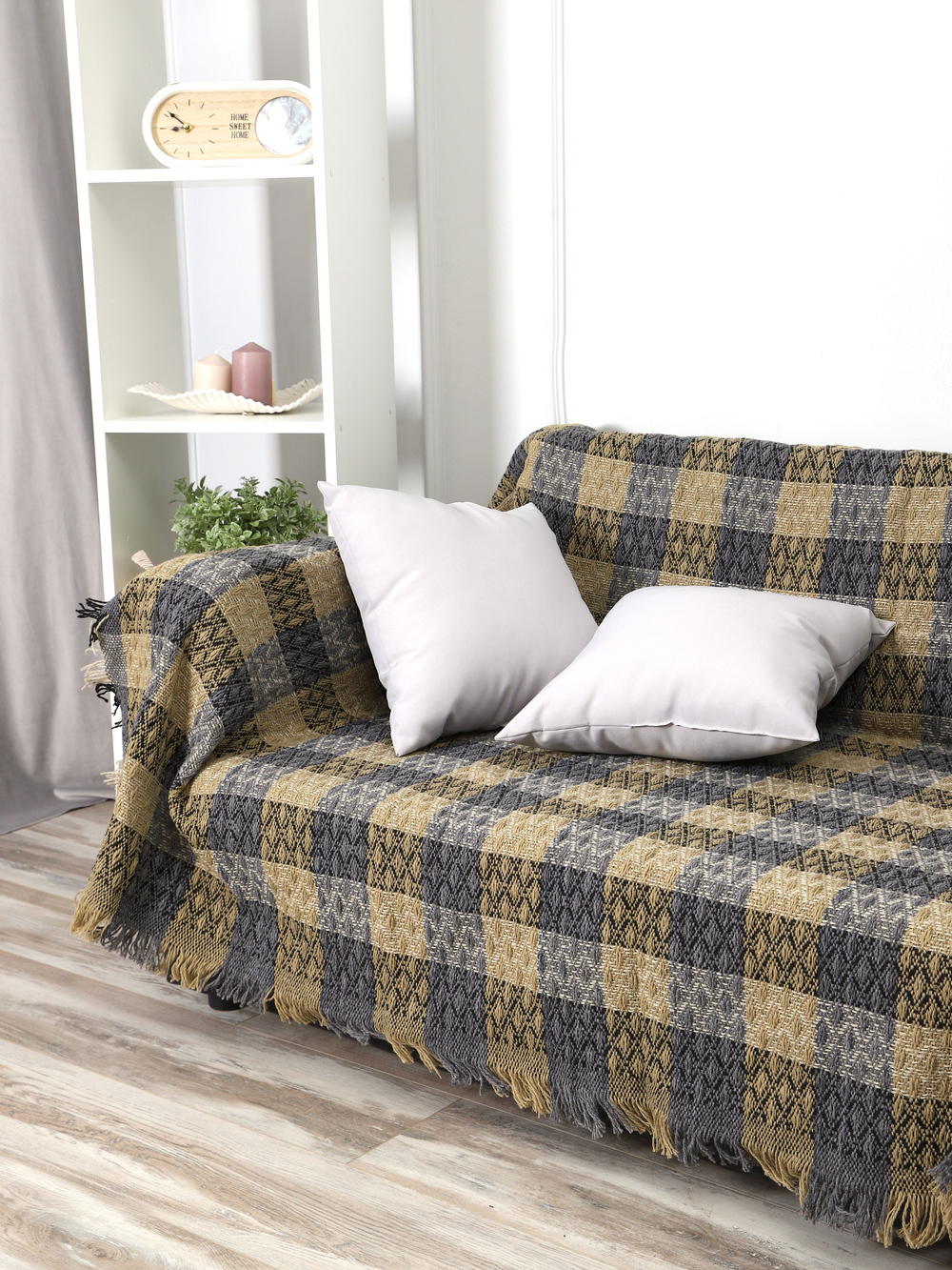 Плед, клетчатый, евро, 210х240 см, ПАН