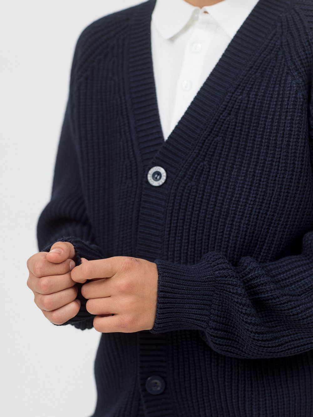 Кардиган для мальчик на пуговицах AT891-M синий