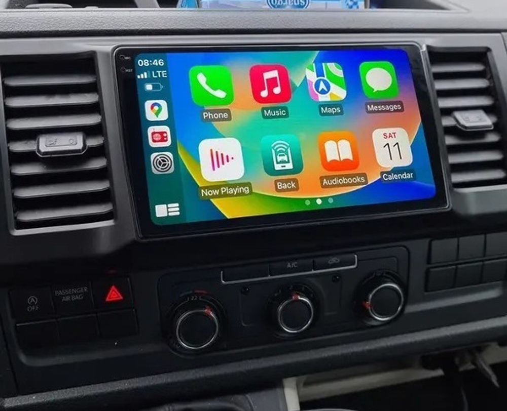 Магнитола для Volkswagen T6 Caravelle, Multivan, Transporter 2015-2019 - FarCar BX3077M-360 монитор 9.5" 2K QLED на Android 13, 6Гб+128Гб, CarPlay, 4G SIM-слот, 4 камеры в комплекте