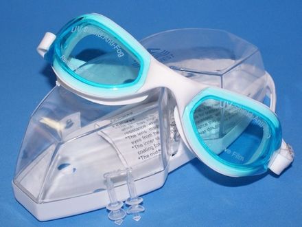 Очки для плавания BL-6900  (Бело-голубые - Г)