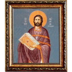 Павел Чернышев, священномученик, пресвитер. Икона на холсте.