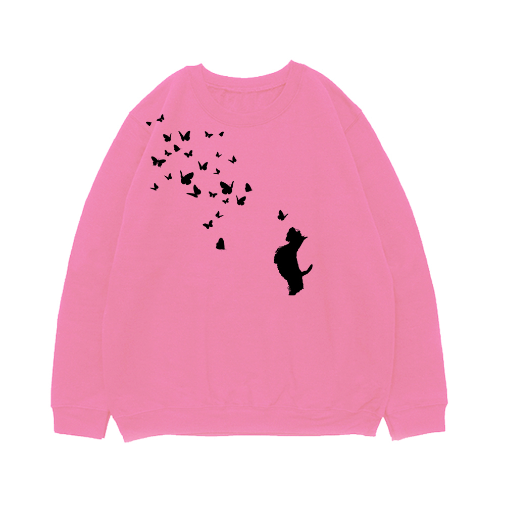 Свитшот "Скотч терьер и бабочки"