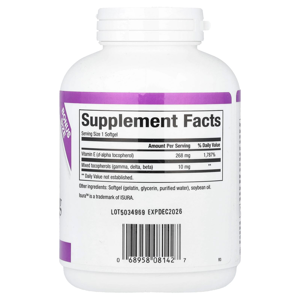 Natural Factors, смешанный витамин E, 268 мг (400 МЕ), 240 мягких таблеток