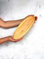 Поднос деревянный овальный сервировочный