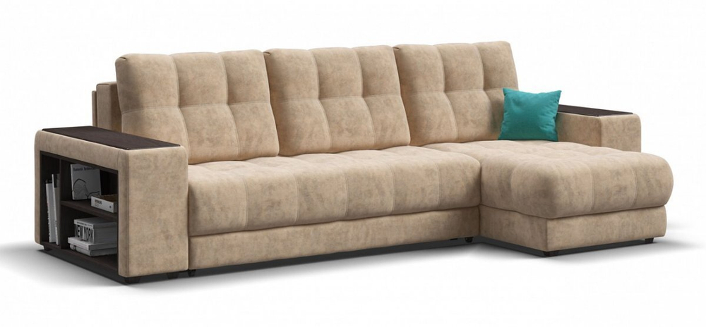 Угловой диван Босс ХЛ Велюр Роял шампань