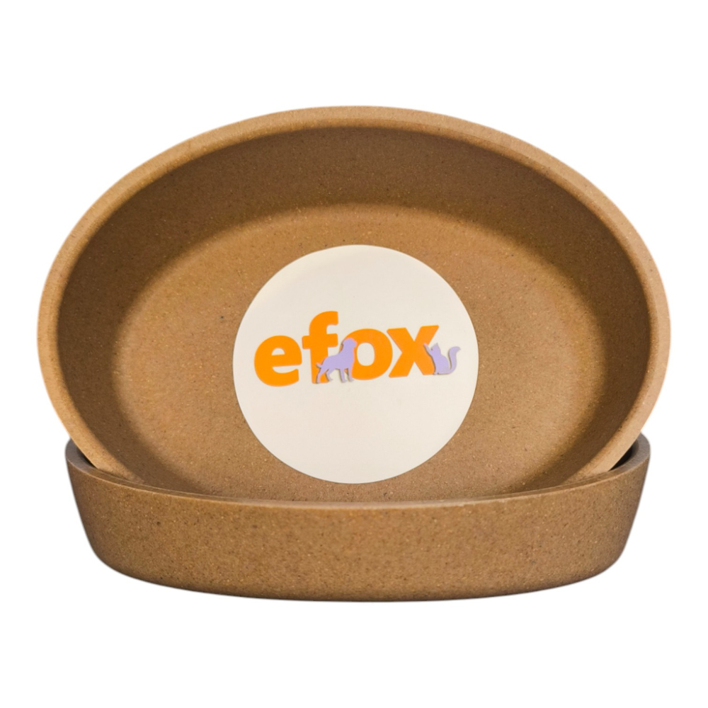 Миска "efox" для питомцев из бамбука, форма овал