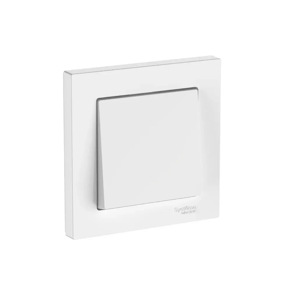 ATLASDESIGN 1-клавишный ВЫКЛЮЧАТЕЛЬ, сх.1, 10АХ, в сборе, быстрозажим. клем., БЕЛЫЙ