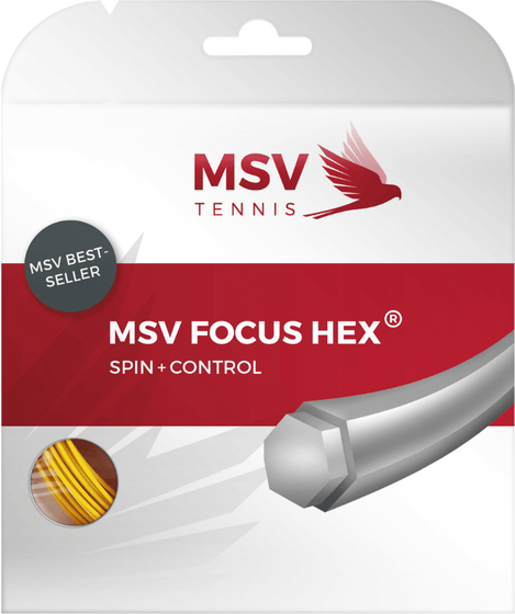 Теннисная струна MSV Focus HEX YW - 1.23 Set (12 м), арт. 4914