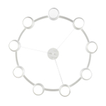 8254/9 COMFI LN26 246 белый металл Светильник подвесной LED GX53 8*7W 220V LUAZANA