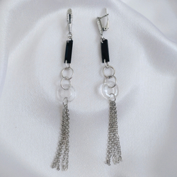 "Триллиант" серьги в серебряном покрытии из коллекции "Бриллианты" от Jenavi с английским замком