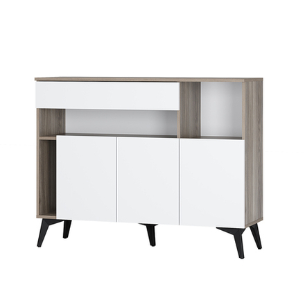 Комод Ева КМ-11 белый/графит