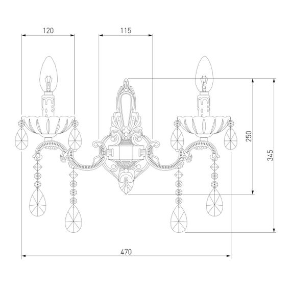 Бра Bogates 285/2 Strotskis