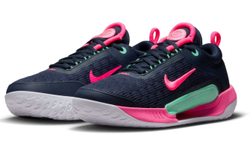 Мужские кроссовки теннисные Nike Zoom Court NXT - obsidian/green glow/white/hyper pink