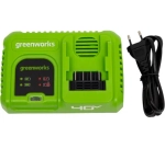 Быстрое зарядное устройство на 2 аккумулятора 40В Greenworks