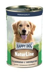 Happy Dog Natur Line консервы для собак (телятина с овощами) 410гр
