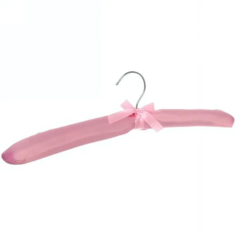 Плечики сатиновые 3шт «ТАРТИТАН», цвет розовый, 38см (Селфи)