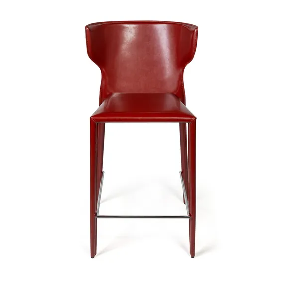 Стул полубарный Austin, кожа ретро-красный