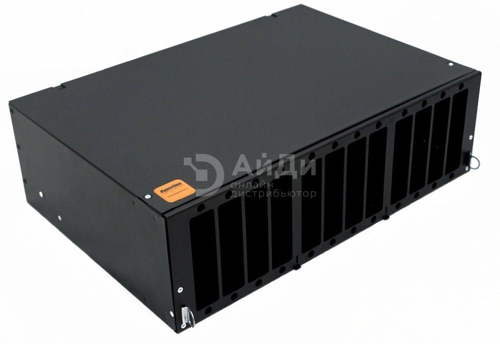 Бокс оптический Hyperline FO-19V-3U-12xSLT-W130H30-96UN-BK