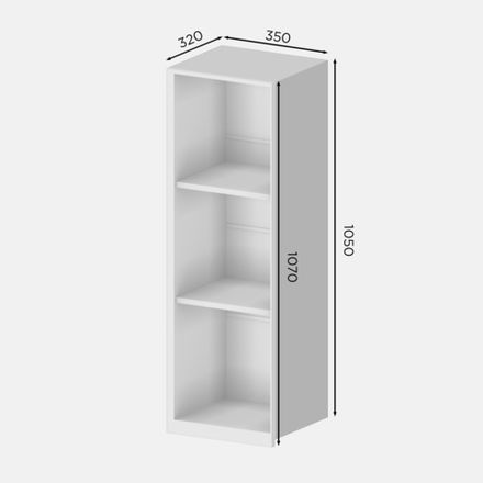 Кухня Модуль ВВ 350 верхний высокий Тауп / Каштан