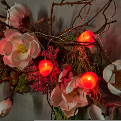 ULD-S0400-010-STB-2AA RED IP20 STRAWBERRY Гирлянда светодиодная на батарейках 2AA не в-к. Клубника. 4м. 10 светодиодов. Красный свет. Провод прозрачный. TM Uniel.