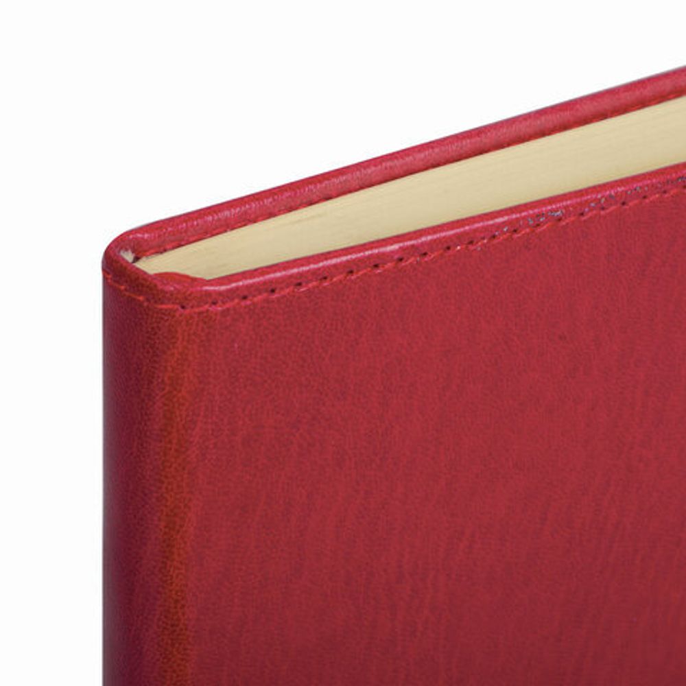 Блокнот А5 (148х218 мм), BRAUBERG "Income", 128 л., гладкий кожзаменитель, клетка, красный, 125209