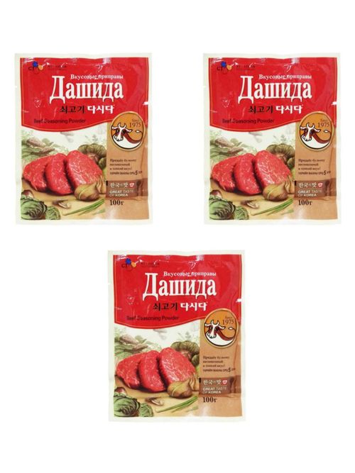 Приправа Дашида CJ Cheiljedang со вкусом говядины 100 г 3 шт