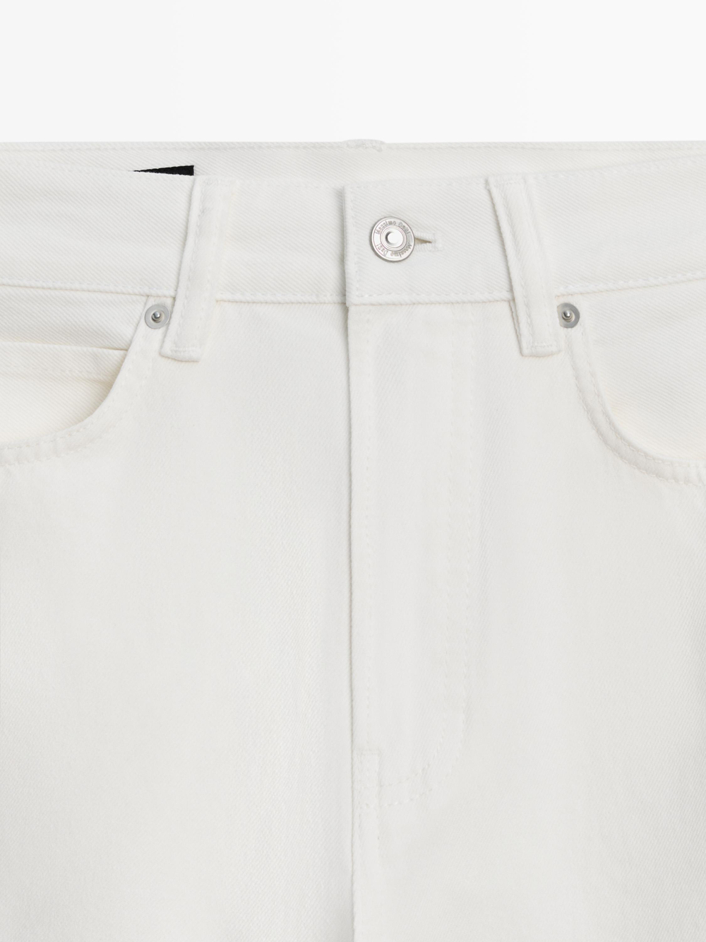 Massimo Dutti Джинсы с высокой талией и расклешенным кроем, белый