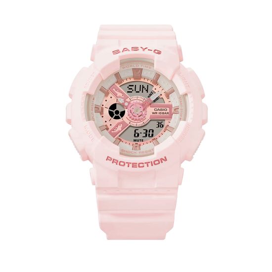 Женские  кварцевые электронные часы  Casio  BABY-G модель BA-110AQ-4A  1