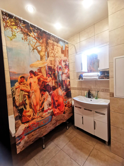 Штора «Праздник в Элевсине», по мотивам живописи художника Генриха Семирадского, картина «Фрина на празднике Посейдона в Элевсине»