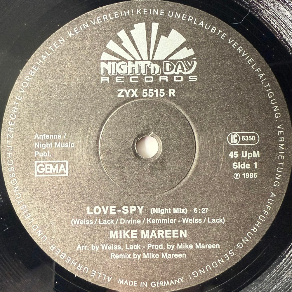 Mike Mareen ‎– Love-Spy (Германия 1986г.) 12", 45 RPM