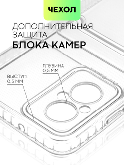 Чехол BROSCORP для Poco M5 (арт. XM-PM5-TPU-01-POCKET)
